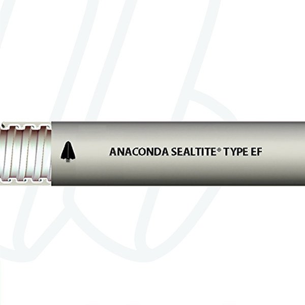 Металевий захисний рукав з гладким ПВХ покриттям ANACONDA SEALTITE EF - сірий - 5/16" (10м)