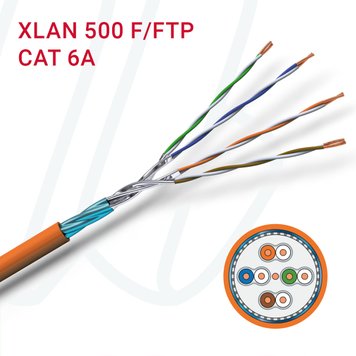 Кабель VOKA-LAN XLAN 500 F/FTP AWG 23/1 FRNC B2ca помаранчевий RAL 2003, 08, 0.57