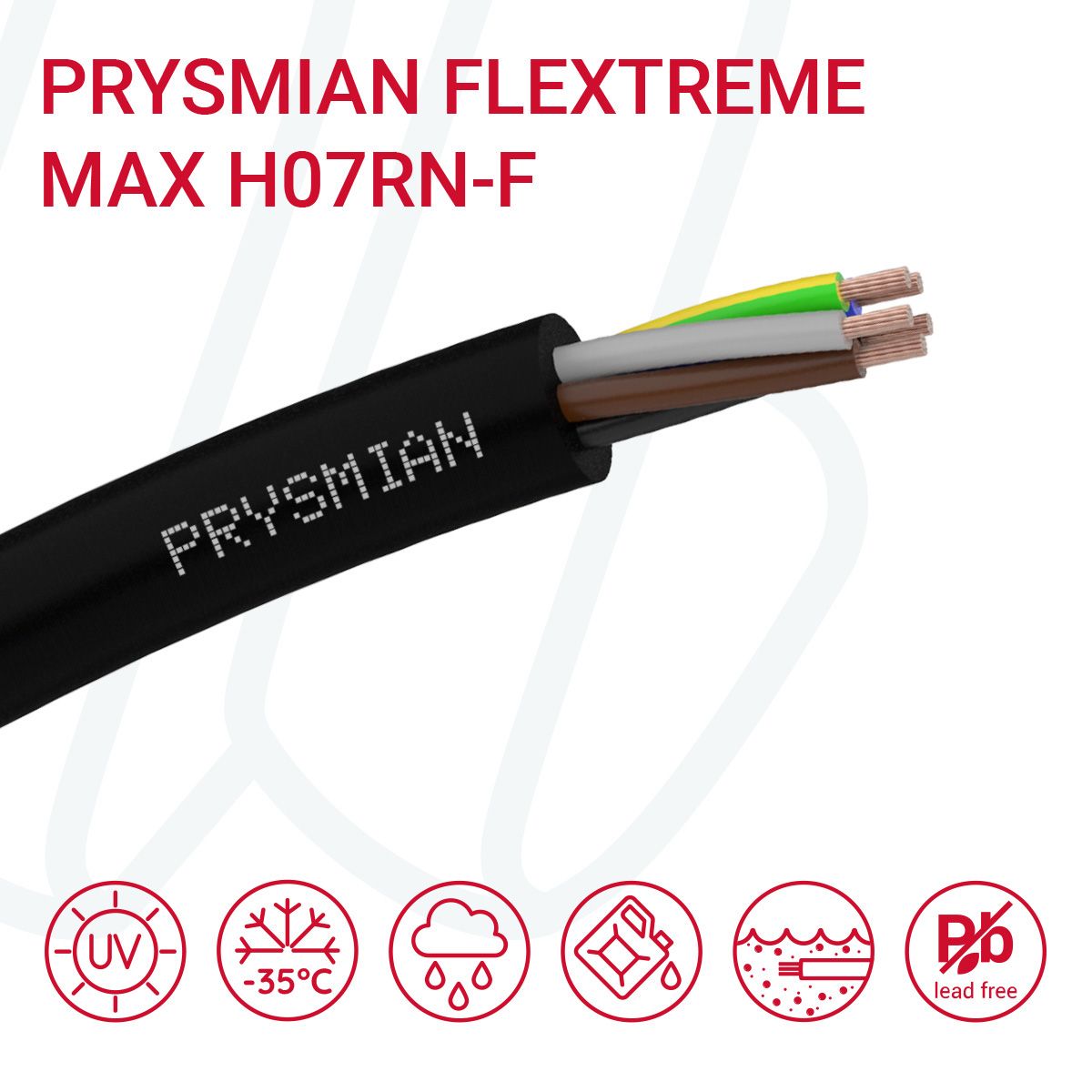 Кабель PRYSMIAN FLEXTREME MAX H07RN-F 04G4 чорний, 04, 4