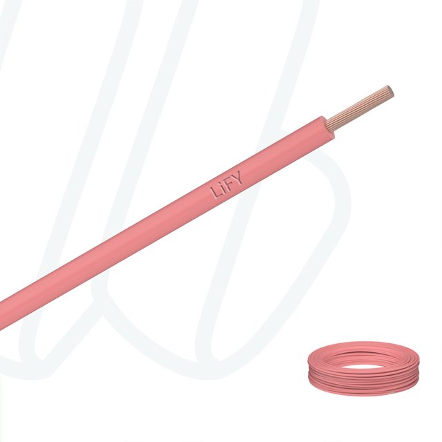 Провід LiFY 0.25 мм² рожевий, 01, 0.25