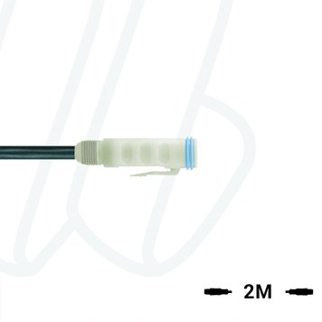 Кабель MA-ET06-2SGP1-2/S370 ET, гніздо пряме, 2п, корпус захвату з різьбленням, зі схемою захисту, LED, PUR, 2м, чорний | ESCHA