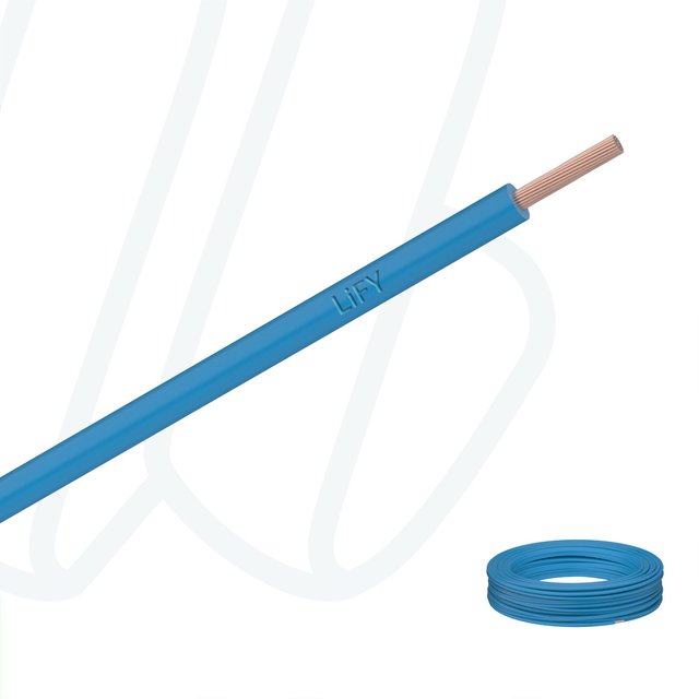 Провід LiFY 0.25 мм² блакитний RAL 5015, 01, 0.25