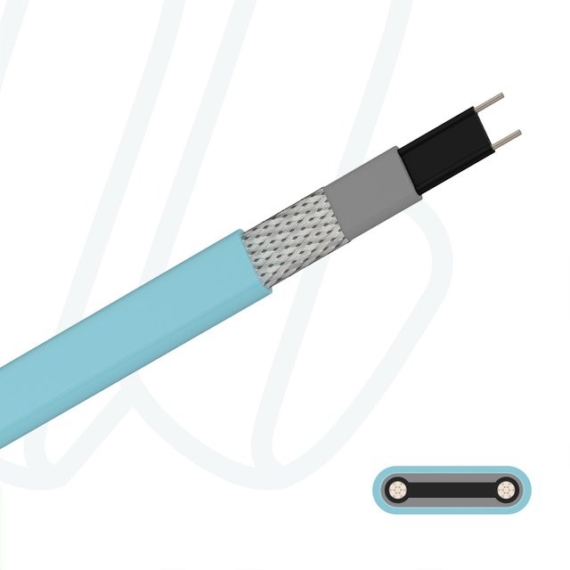 Саморегульований нагрівальний кабель FABER HEAT Regular-85-CT 10 Вт/м при 10°C - 230 В блакитний, 02