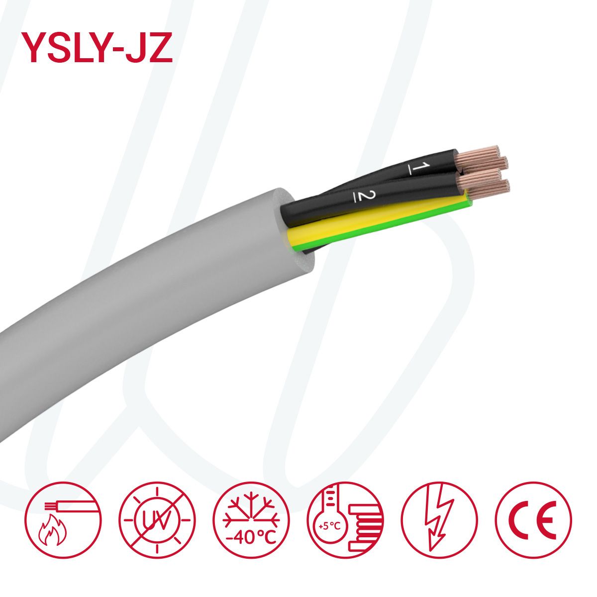 Кабель YSLY-JZ 21X1.5 сірий, 21, 1.5