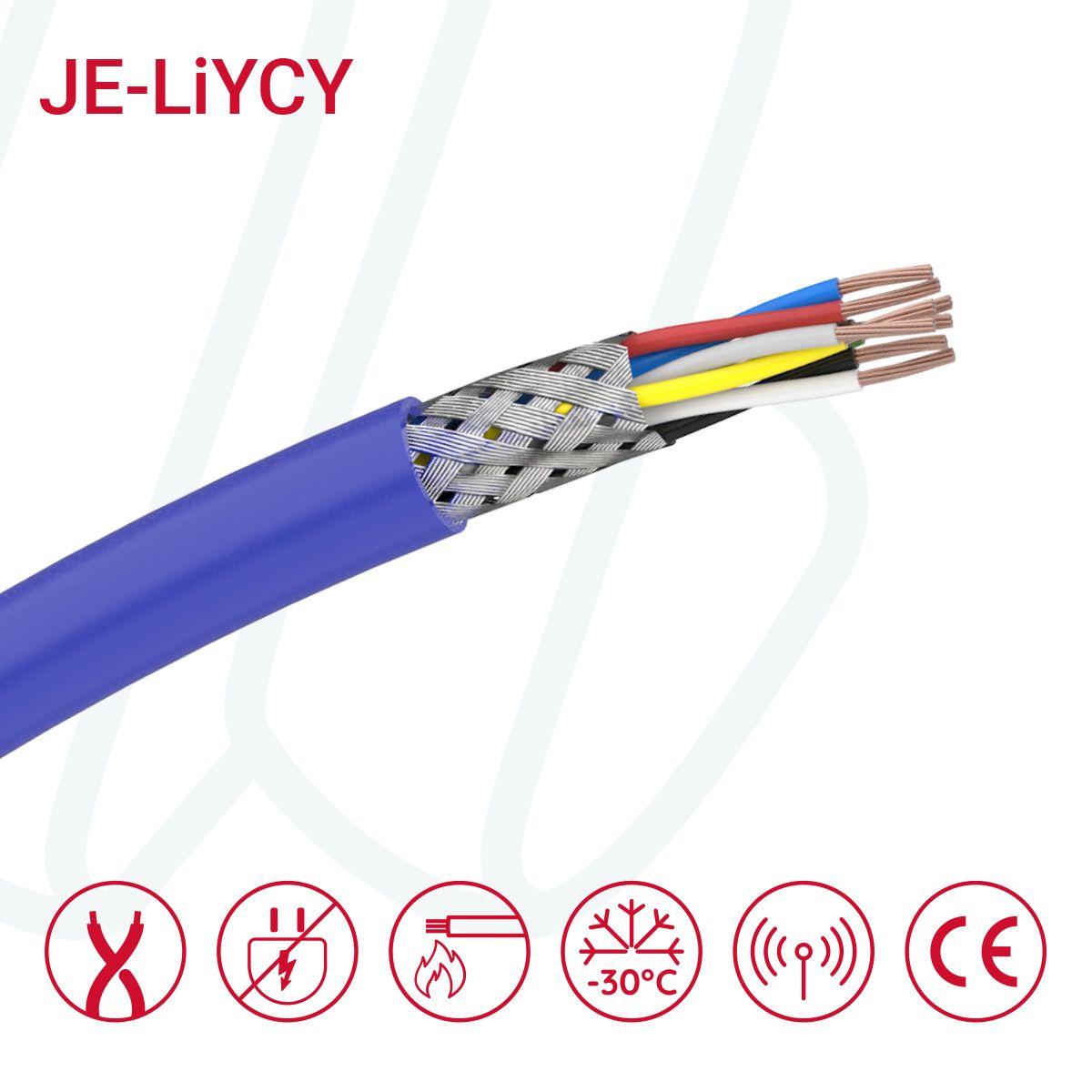 Кабель JE-LiYCY 16X2X0.5 Bd Si синій, 32, 0.5