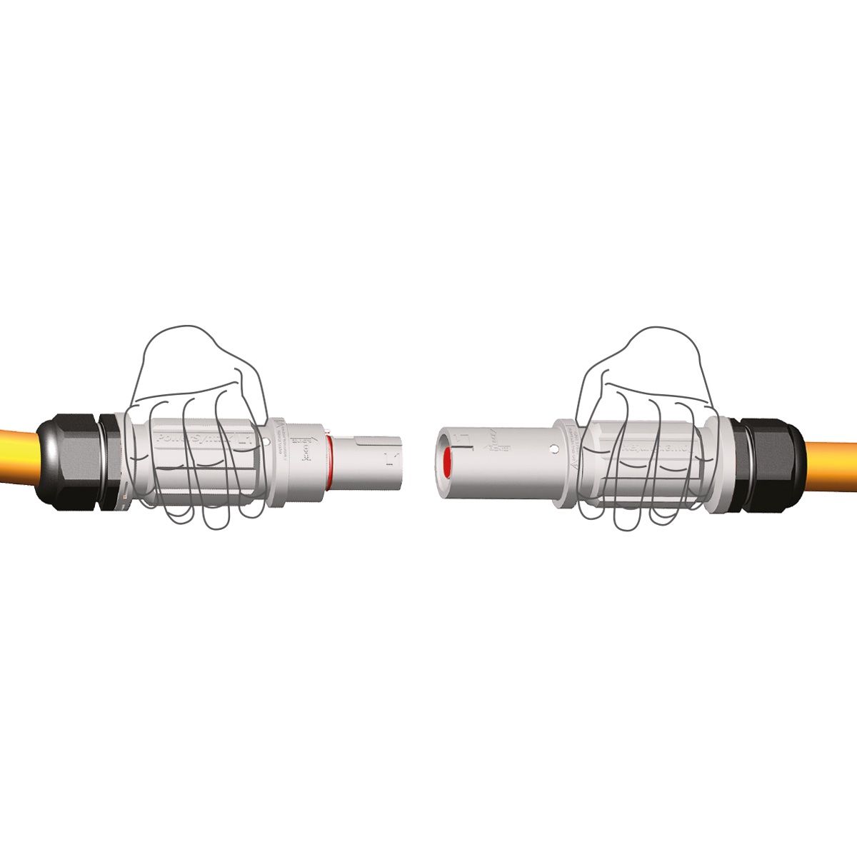 Розетка кабельна SPX, 480А, L1, 150 мм², ввід М40 Ø19–28мм, коричнева | POWER SYNTAX, 480 A