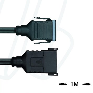 Кабель MA-ET06-12S-1-MA-ET04-12P/S370 ET, гніздо пряме, 12п, штекер прямий, 12п, PUR, 1м, чорний | ESCHA