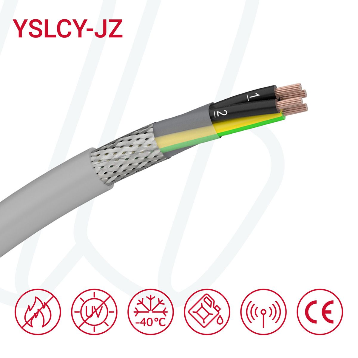 Кабель YSLCY-JZ 25X0.75 сірий, 25, 0.75