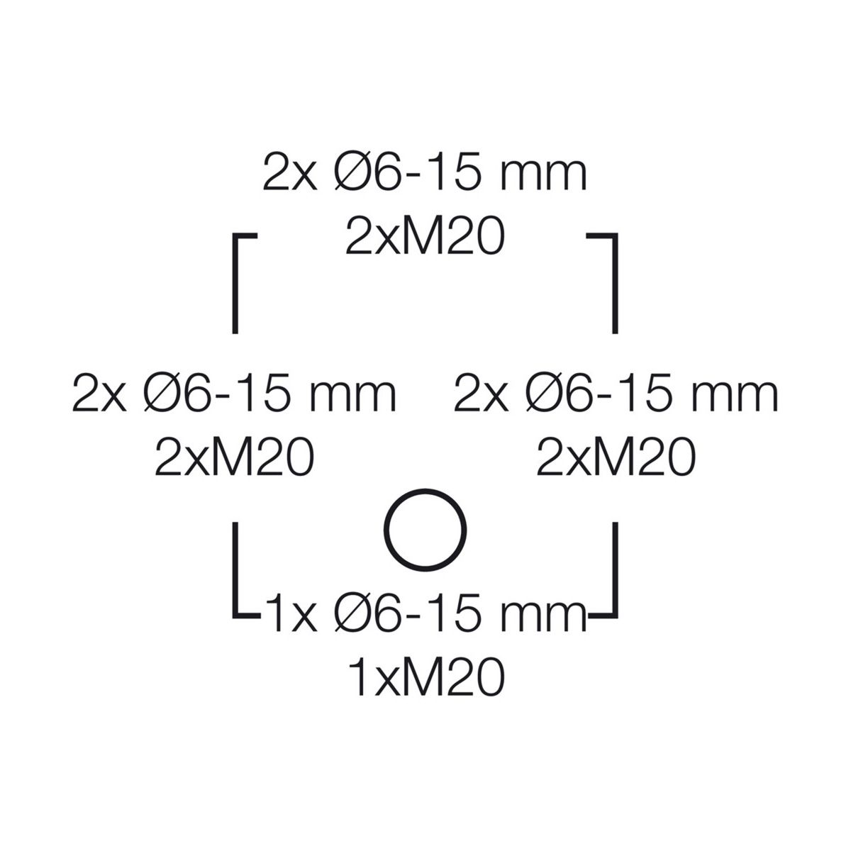 Розподільна коробка DK 0202 B з клемою Cu 3~ 0.75-2.5 мм2 IP66 93x93x62 чорна RAL 9011