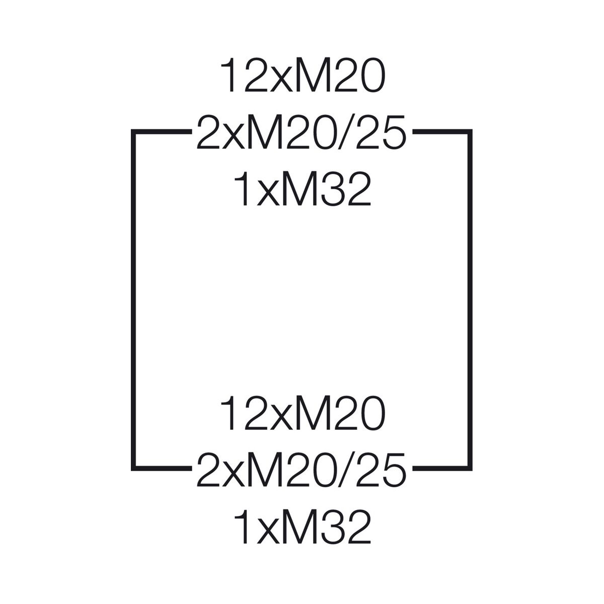 Розподільний щит KV 8236 M без клемника, 2х18 модулів, IP65 | HENSEL