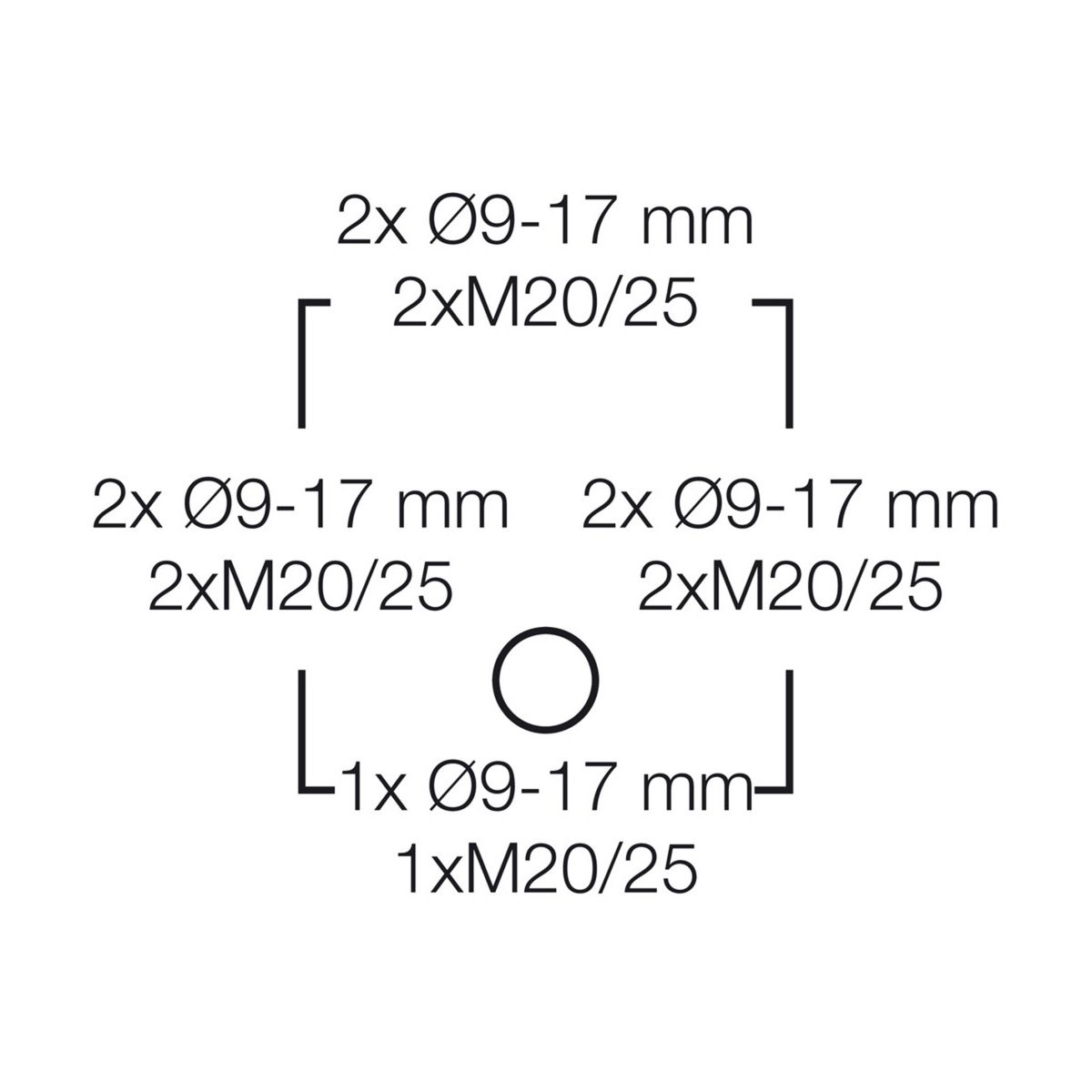 Розподільна коробка DK 0404 B, 104x104x70 мм, з клемником, чорна RAL 9011, IP66