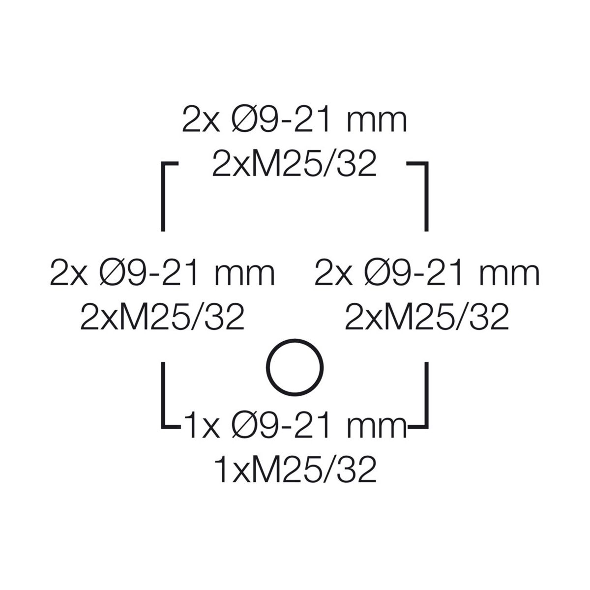 Розподільна коробка DK 0606 B з клемою Cu 3~ 1.5-6 мм2 IP66 130x130x77 чорна RAL 9011