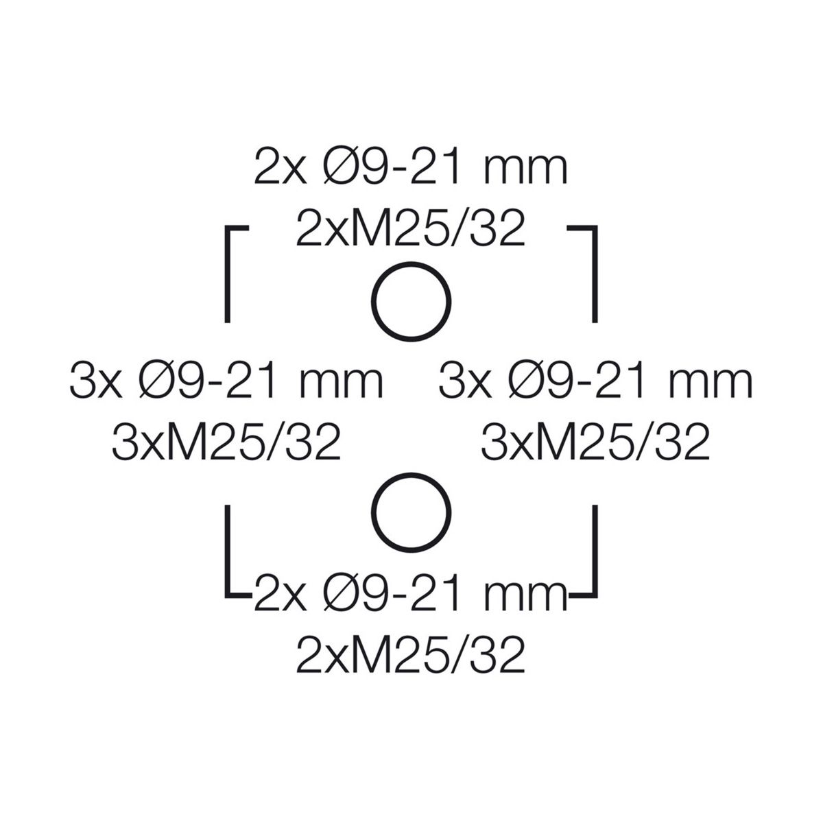 Розподільна коробка DK 1010 B з клемою Cu 3~ 1.5-6 мм2 IP66 180x130x77 чорна RAL 9011