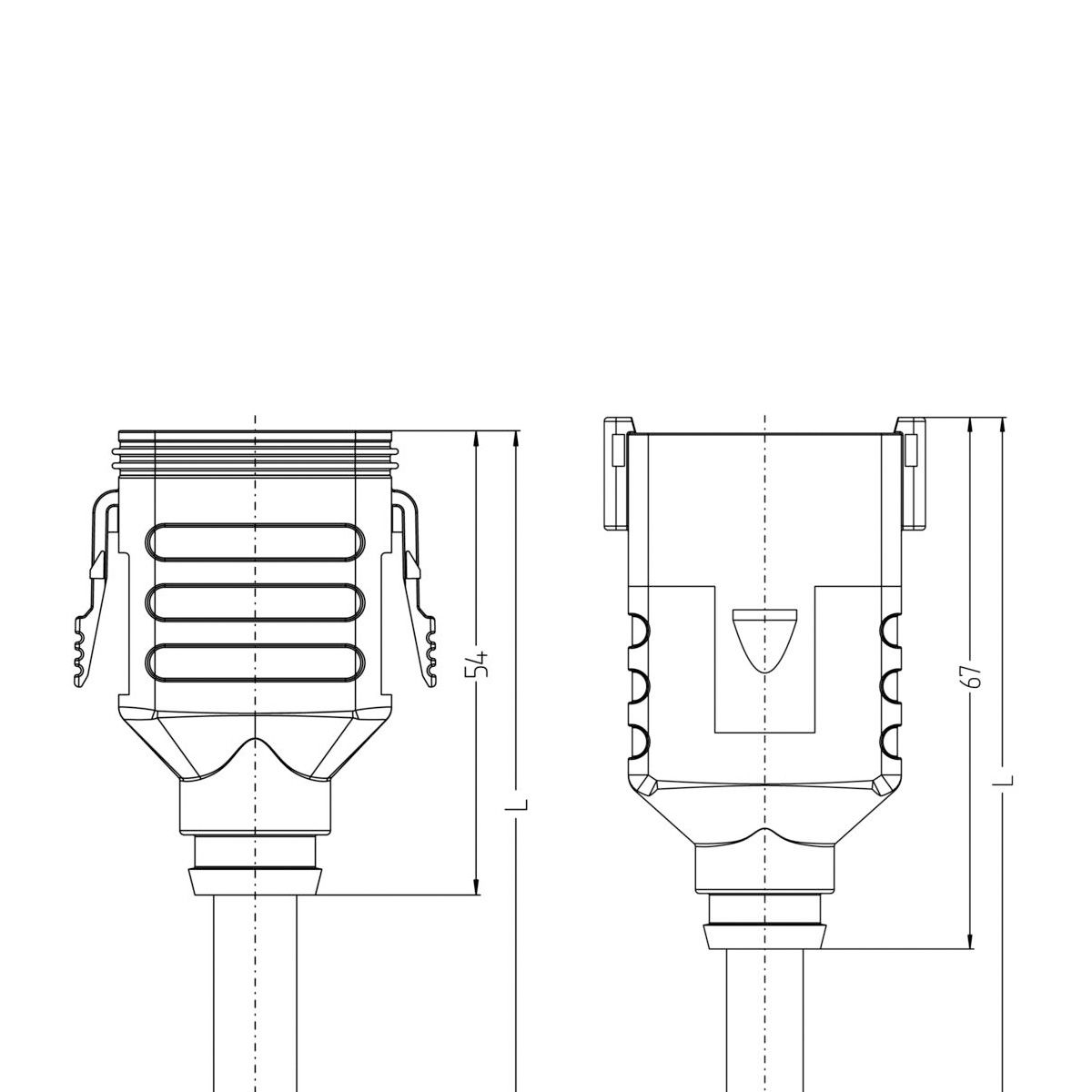 Кабель MA-ET06-12S-5-MA-ET04-12P/S370 ET, гніздо пряме, 12п, штекер прямий, 12п, PUR, 5м, чорний | ESCHA