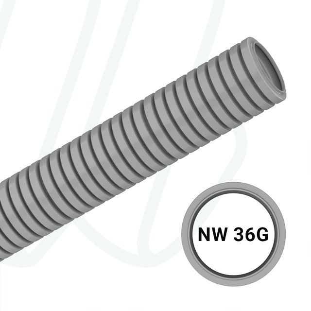Захисна гофротруба PARN NW36 з поліаміду, сіра (упак. 50м)