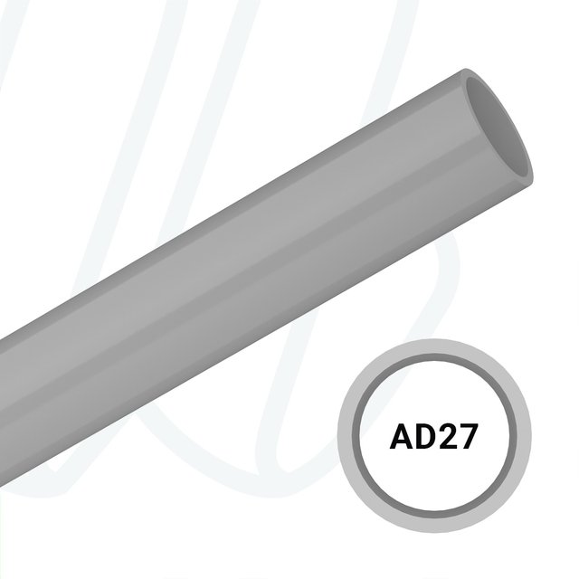 Захисна ПВХ трубка AD27, Ø22/26,5 мм, сіра