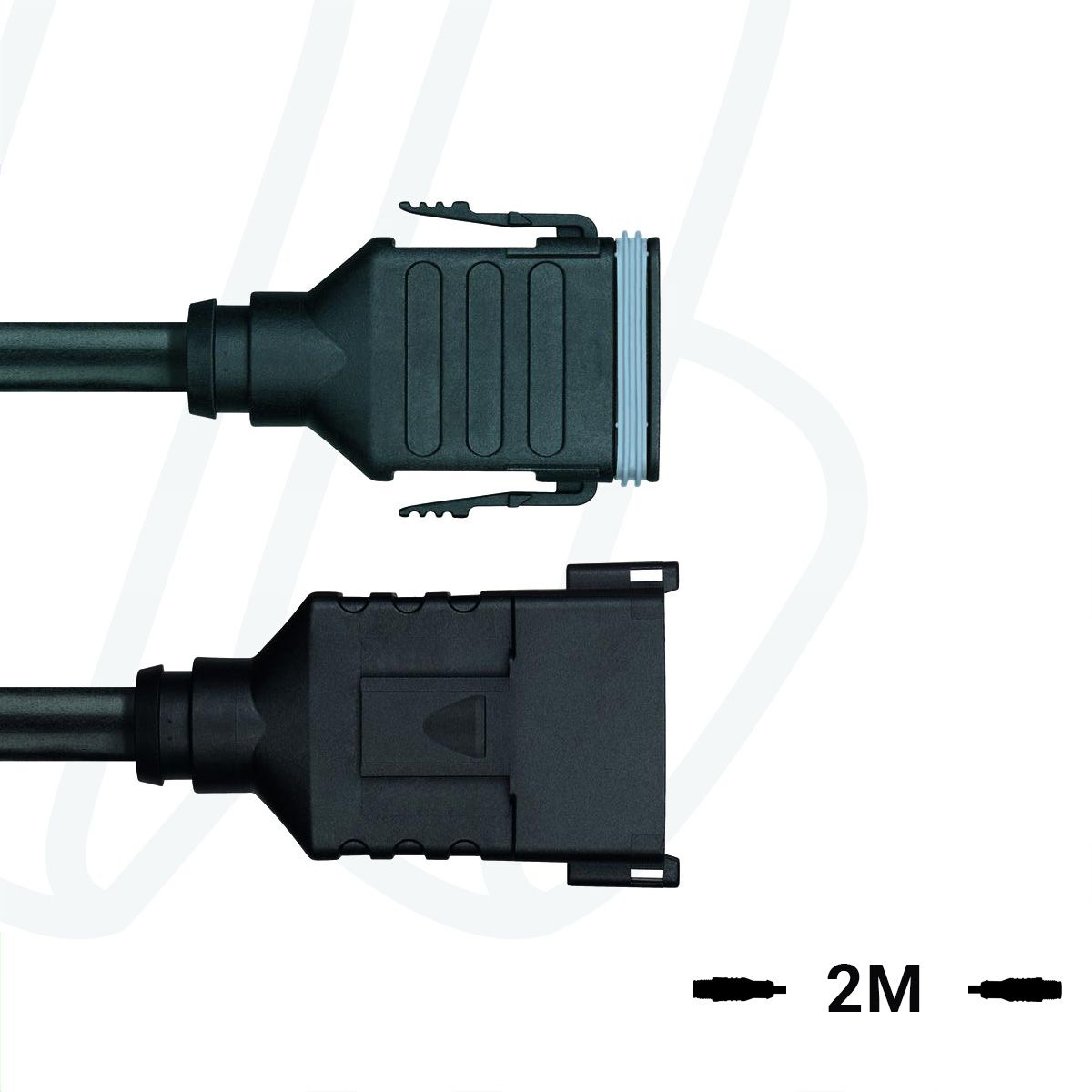 Кабель MA-ET06-12S-2-MA-ET04-12P/S370 ET, гніздо пряме, 12п, штекер прямий, 12п, PUR, 2м, чорний | ESCHA