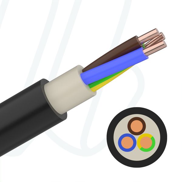 Кабель N2XH-J (B2) 05X70 RM чорний, 05, 70