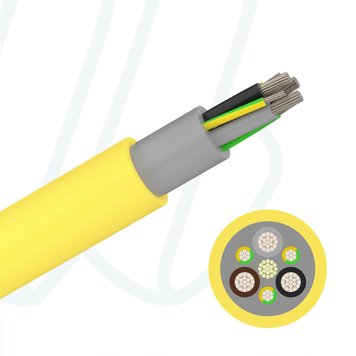 Кабель (N)SSHOEU 03X35+03X16/3E+03X2.5 St жовтий, складна структура, 35