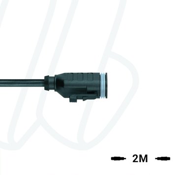 Кабель MA-ET06-3S-2/S370 ET, гніздо пряме, 3п, PUR, 2м, чорний