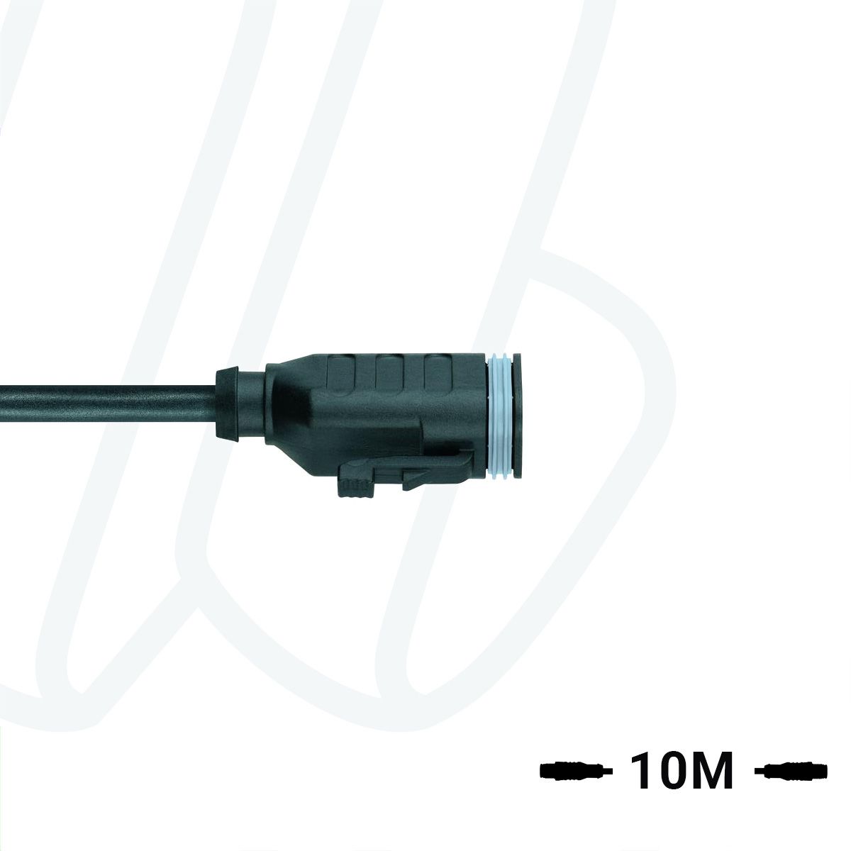 Кабель MA-ET06-3S-10/S370ET, гніздо пряме, 3п, PUR, 10м, чорний