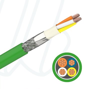 Кабель Profinet B 2YY(St)CY 02X2XAWG22/7 UL зелений, 04, 0.34