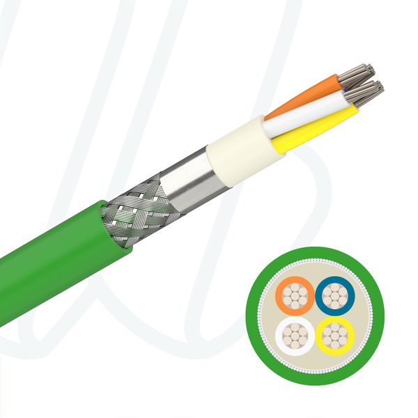 Кабель Profinet C FC PUR 2YH(St)C11Y 02X2XAWG22/18 UL зелений RAL 6018, 04, 0.34