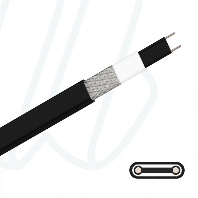 Саморегульований нагрівальний кабель ELTHERM ELSR-N-BO 20 Вт/м при 10°C - 230В чорний, 02