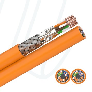 Кабель FABER DL 1000 DUPLEX STP 2X04X2XAWG23 PIMF FRNC помаранчевий, 16, 0.25